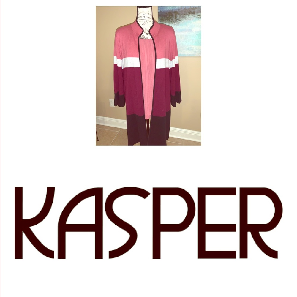 KASPER knit sweater tunic/shell combo
